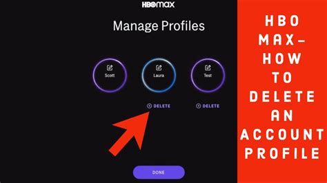 hbo max delete profile|How to Manage HBO Max Profiles for Kids and Adults